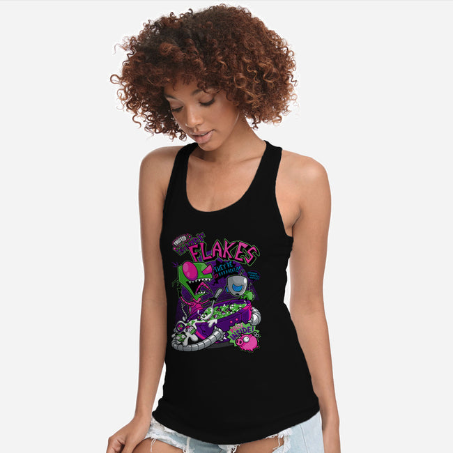 Invader Flakes-womens racerback tank-AtomicRocket