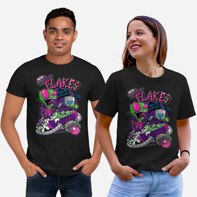 Invader Flakes-unisex basic tee-AtomicRocket