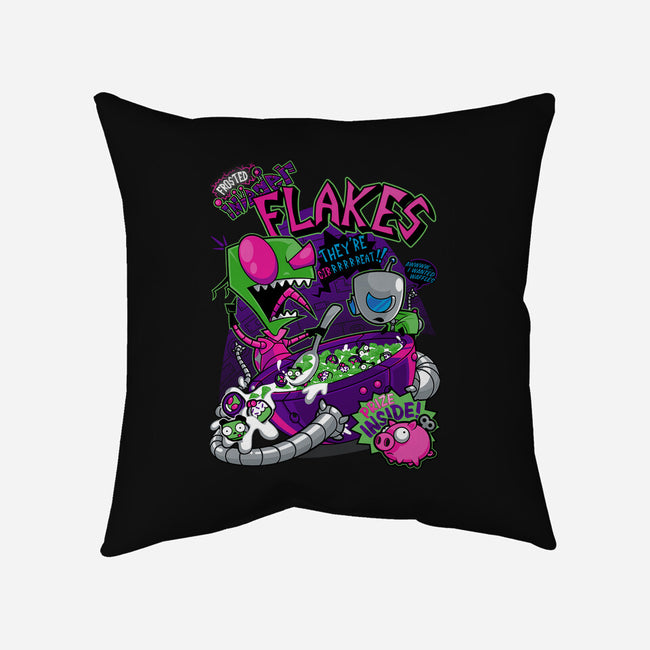 Invader Flakes-none removable cover w insert throw pillow-AtomicRocket
