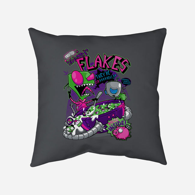 Invader Flakes-none removable cover w insert throw pillow-AtomicRocket