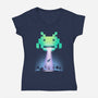 Invaders from Space-womens v-neck tee-vp021