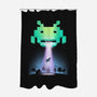 Invaders from Space-none polyester shower curtain-vp021