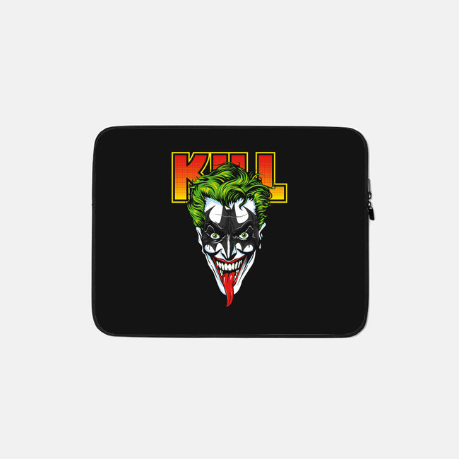 KISS THE BAT-none zippered laptop sleeve-CappO