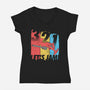 Let's Jam!-womens v-neck tee-TeeKetch