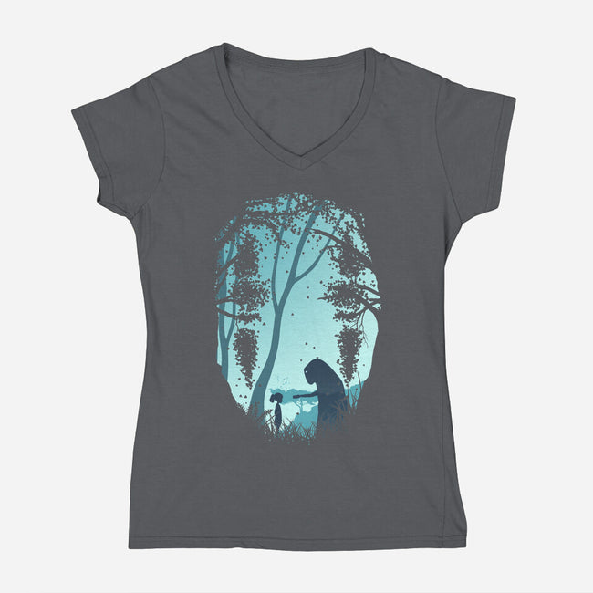 Lonely Spirit-womens v-neck tee-filiskun