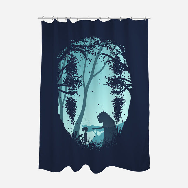 Lonely Spirit-none polyester shower curtain-filiskun