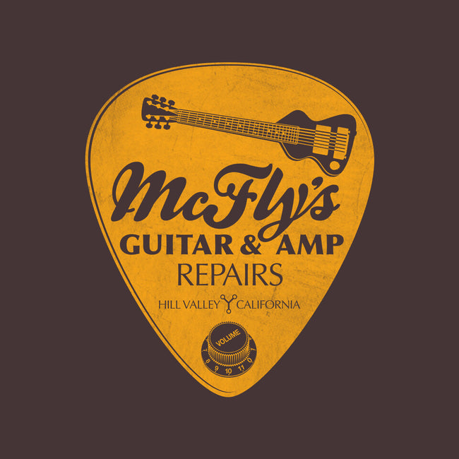 McFly's Guitar Repair-none polyester shower curtain-RubyRed