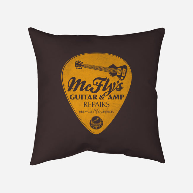 McFly's Guitar Repair-none removable cover w insert throw pillow-RubyRed