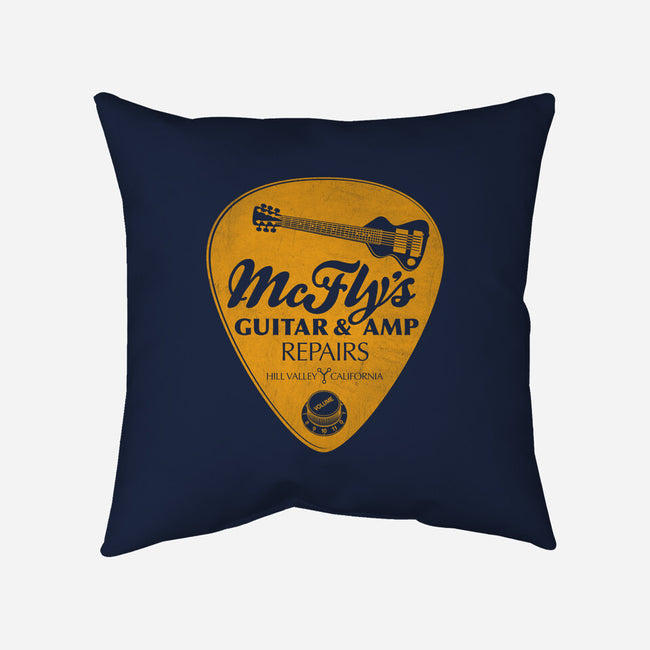 McFly's Guitar Repair-none removable cover throw pillow-RubyRed