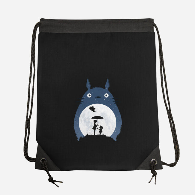 Moonlight Flight-none drawstring bag-Coconut_Design