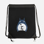Moonlight Flight-none drawstring bag-Coconut_Design