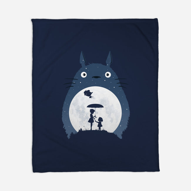 Moonlight Flight-none fleece blanket-Coconut_Design