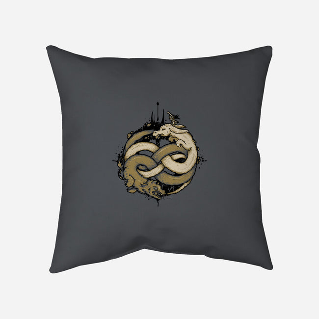 Neverending Fight-none non-removable cover w insert throw pillow-Letter_Q