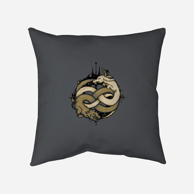 Neverending Fight-none removable cover w insert throw pillow-Letter_Q