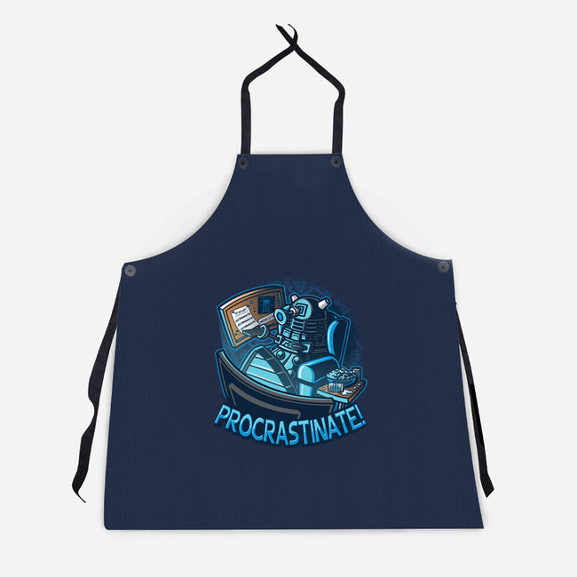 Procrastinate!!!-unisex kitchen apron-Bamboota