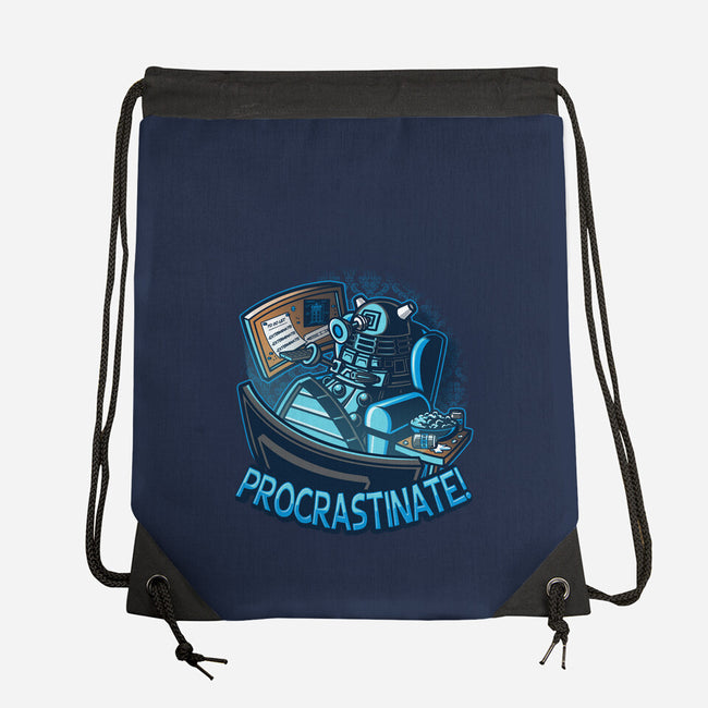 Procrastinate!!!-none drawstring bag-Bamboota