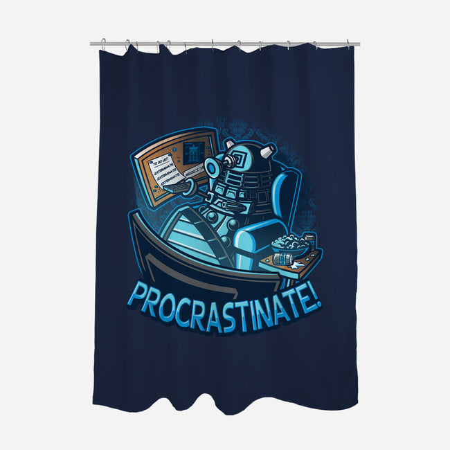Procrastinate!!!-none polyester shower curtain-Bamboota