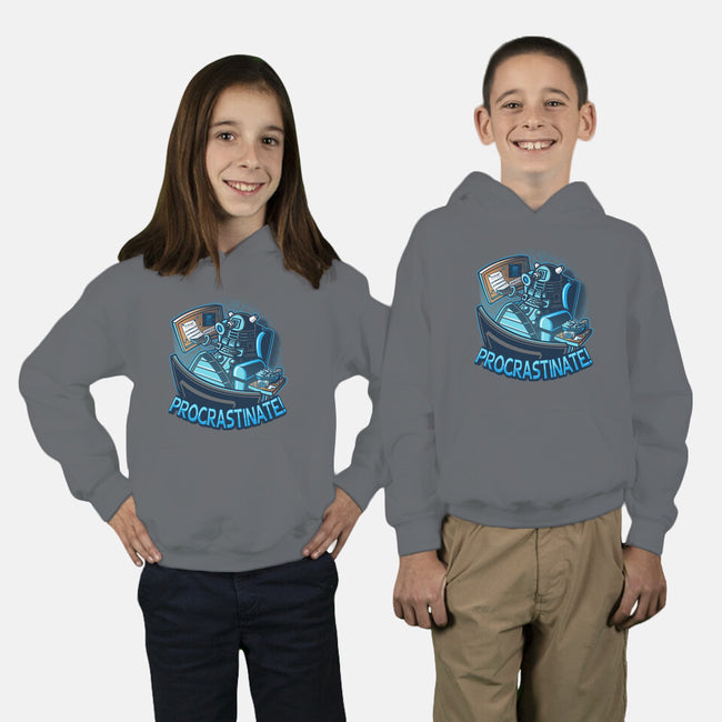 Procrastinate!!!-youth pullover sweatshirt-Bamboota