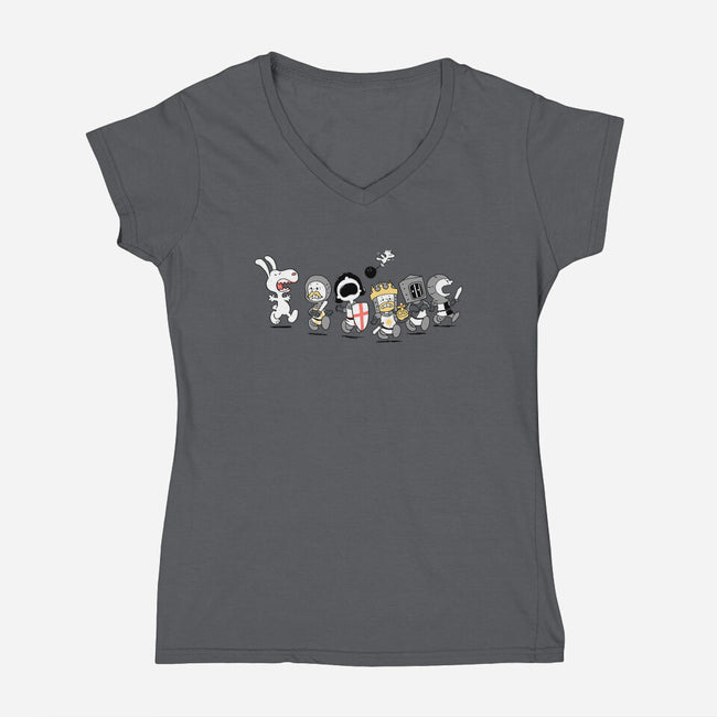 Run Away! Run Away!-womens v-neck tee-queenmob