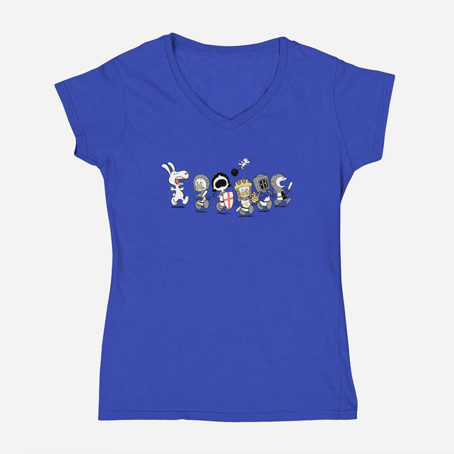 Run Away! Run Away!-womens v-neck tee-queenmob