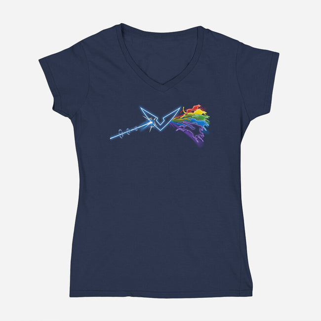 Paladin Side of Altea-womens v-neck tee-PrimePremne