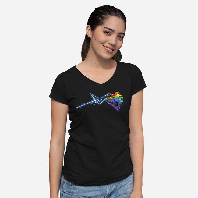 Paladin Side of Altea-womens v-neck tee-PrimePremne