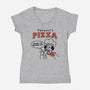 Panucci's Pizza-womens v-neck tee-BlackJack-AD
