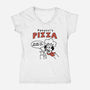 Panucci's Pizza-womens v-neck tee-BlackJack-AD