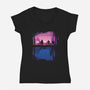 Parallel Worlds-womens v-neck tee-Donnie