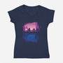 Parallel Worlds-womens v-neck tee-Donnie
