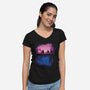 Parallel Worlds-womens v-neck tee-Donnie