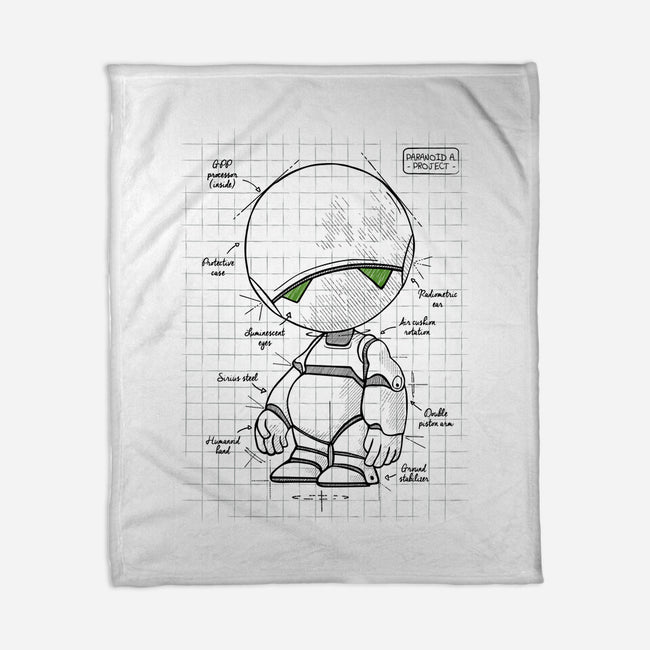Paranoid Android Project-none fleece blanket-ducfrench