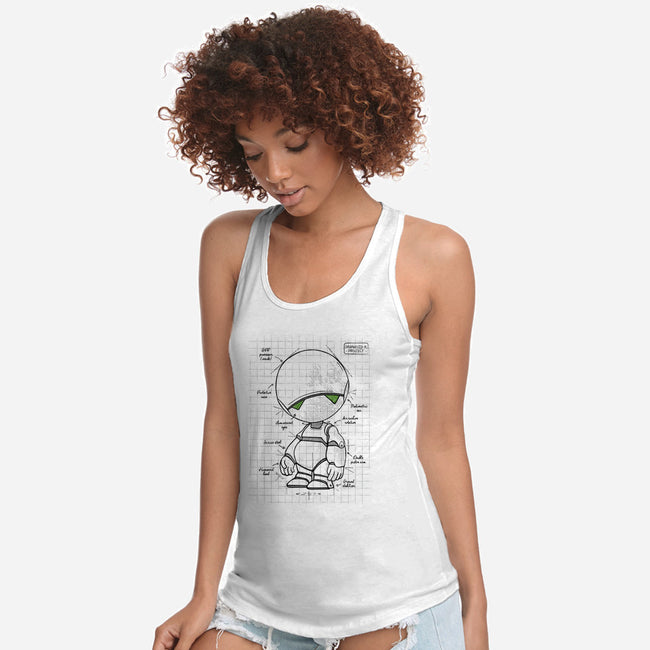 Paranoid Android Project-womens racerback tank-ducfrench