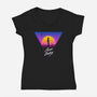 Past and Present-womens v-neck tee-ddjvigo