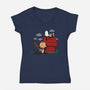 Peanuts of the Dead-womens v-neck tee-Boggs Nicolas
