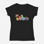 Pet Dinosaurs!-womens v-neck tee-Oktobear
