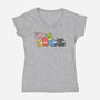 Pet Dinosaurs!-womens v-neck tee-Oktobear