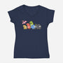 Pet Dinosaurs!-womens v-neck tee-Oktobear