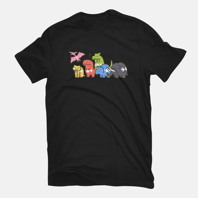 Pet Dinosaurs!-womens basic tee-Oktobear