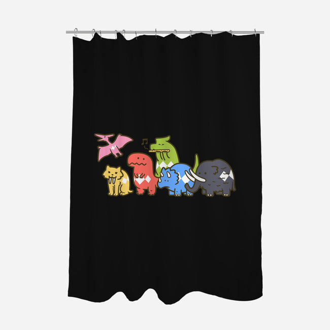 Pet Dinosaurs!-none polyester shower curtain-Oktobear