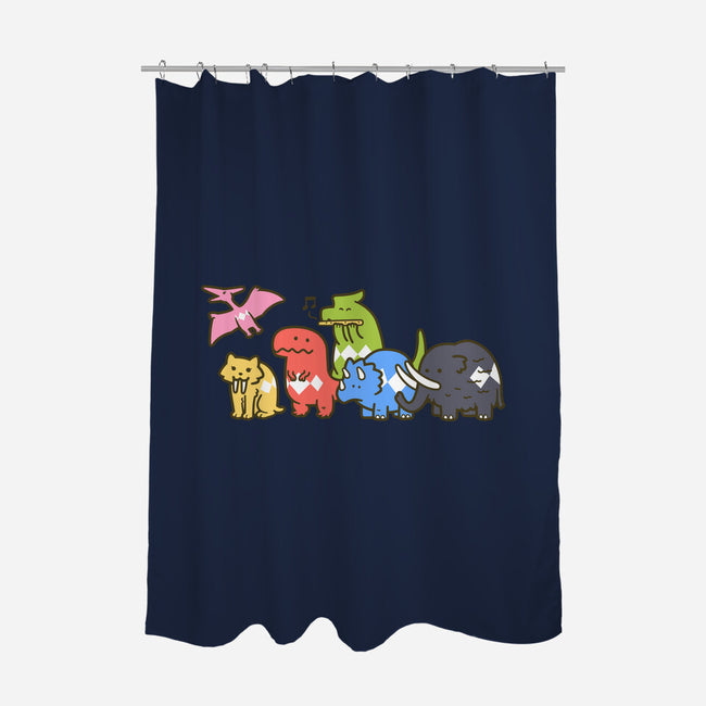Pet Dinosaurs!-none polyester shower curtain-Oktobear