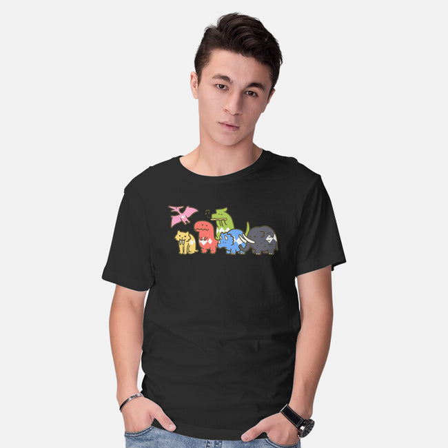 Pet Dinosaurs!-mens basic tee-Oktobear