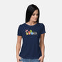 Pet Dinosaurs!-womens basic tee-Oktobear