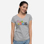 Pet Dinosaurs!-womens v-neck tee-Oktobear