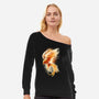 Phoenix Reborn-womens off shoulder sweatshirt-alnavasord