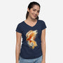 Phoenix Reborn-womens v-neck tee-alnavasord
