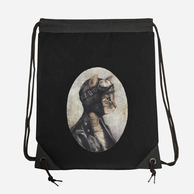 Pilot-none drawstring bag-Mike Koubou