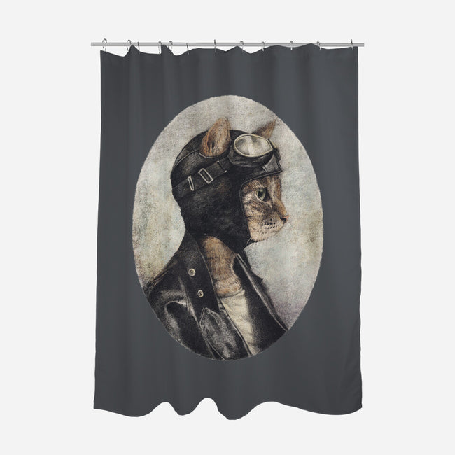 Pilot-none polyester shower curtain-Mike Koubou