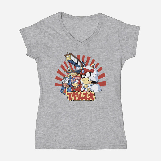 Pizza Is My Middle Name-womens v-neck tee-Skullpy