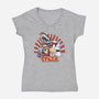Pizza Is My Middle Name-womens v-neck tee-Skullpy